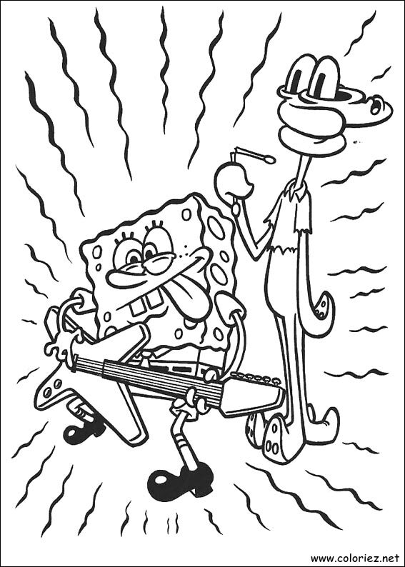 Coloriage de Bob l'éponge à imprimer !