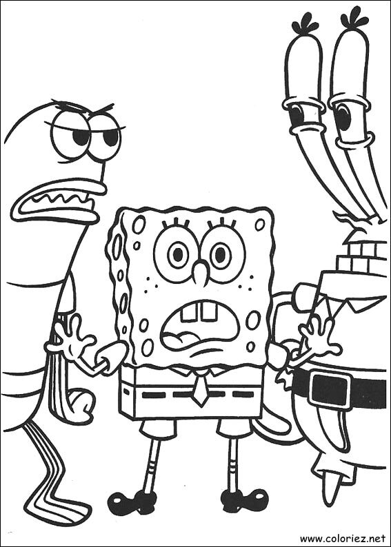 Coloriage de Bob l'éponge à imprimer !