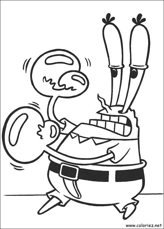 Coloriage de Bob l'éponge à imprimer !