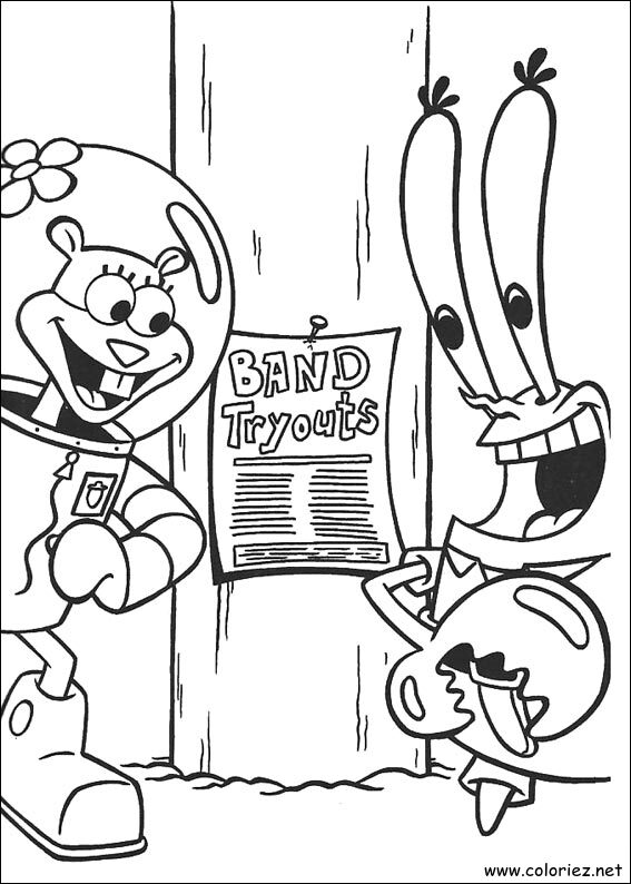 Coloriage de Bob l'éponge à imprimer !