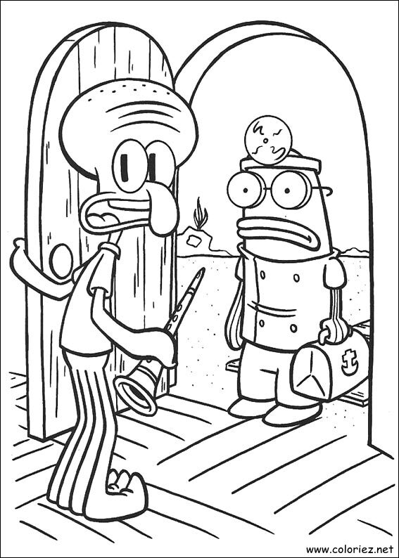 Coloriage de Bob l'éponge à imprimer !