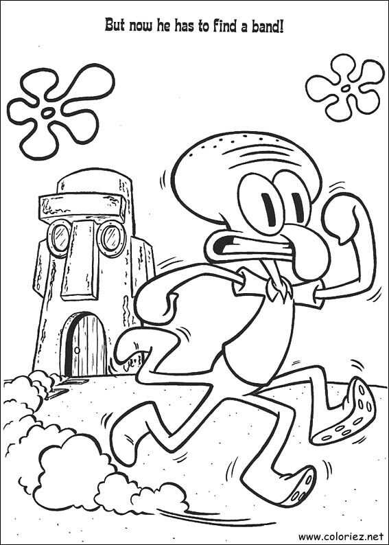 Coloriage de Bob l'éponge à imprimer !