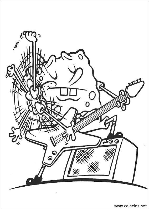 Coloriage de Bob l'éponge à imprimer !