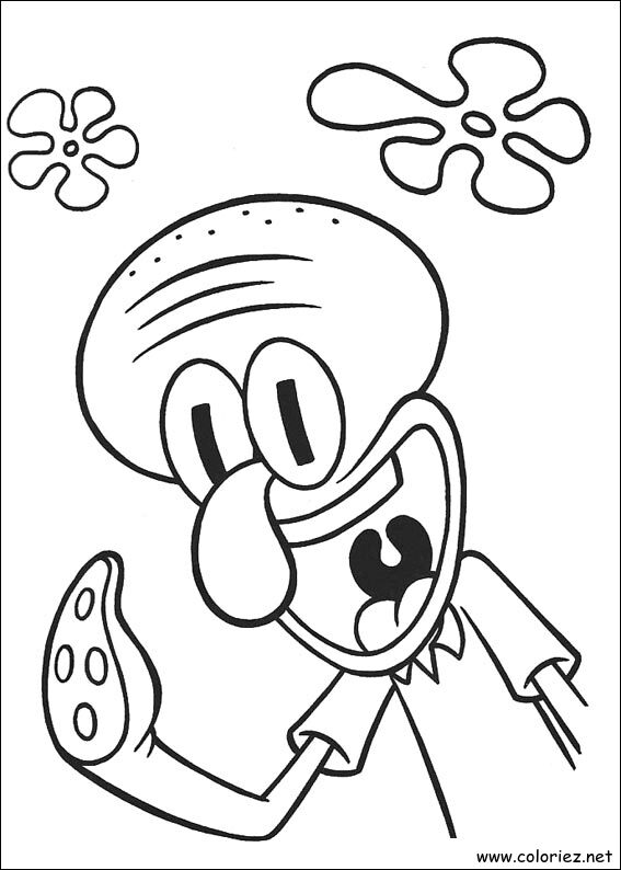 Coloriage de Bob l'éponge à imprimer !
