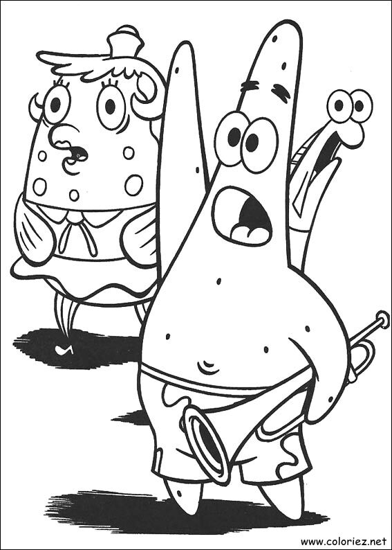 Coloriage de Bob l'éponge à imprimer !