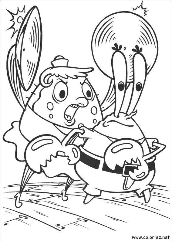 Coloriage de Bob l'éponge à imprimer !