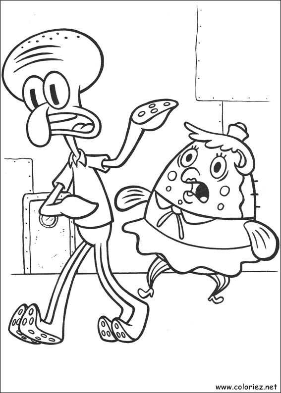 Coloriage de Bob l'éponge à imprimer !