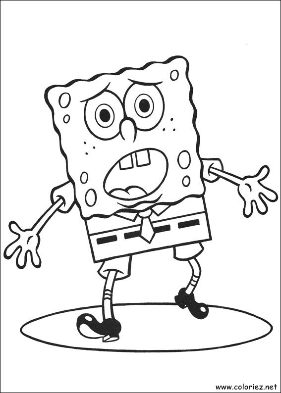 Coloriage de Bob l'éponge à imprimer !