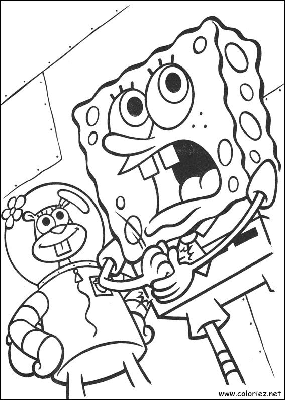 Coloriage de Bob l'éponge à imprimer !