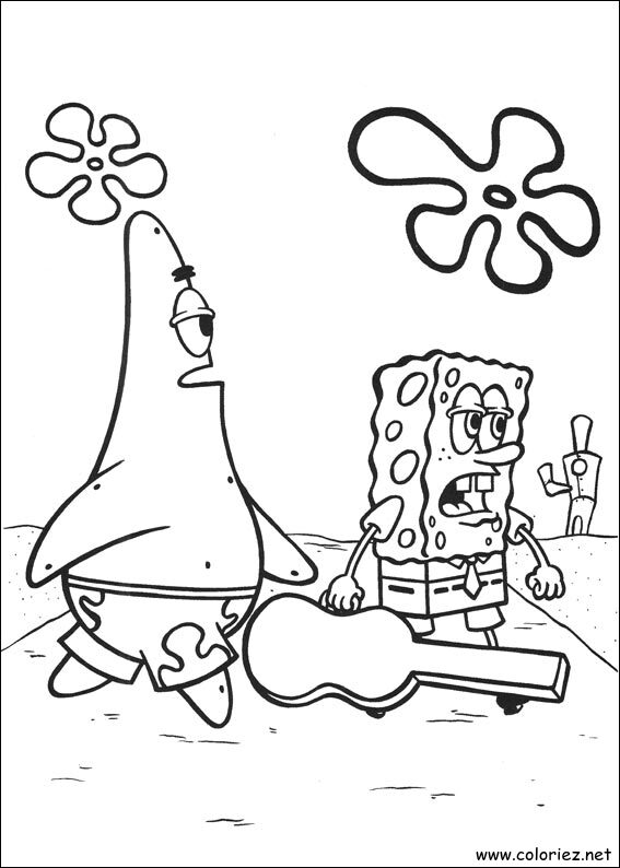 Coloriage de Bob l'éponge à imprimer !