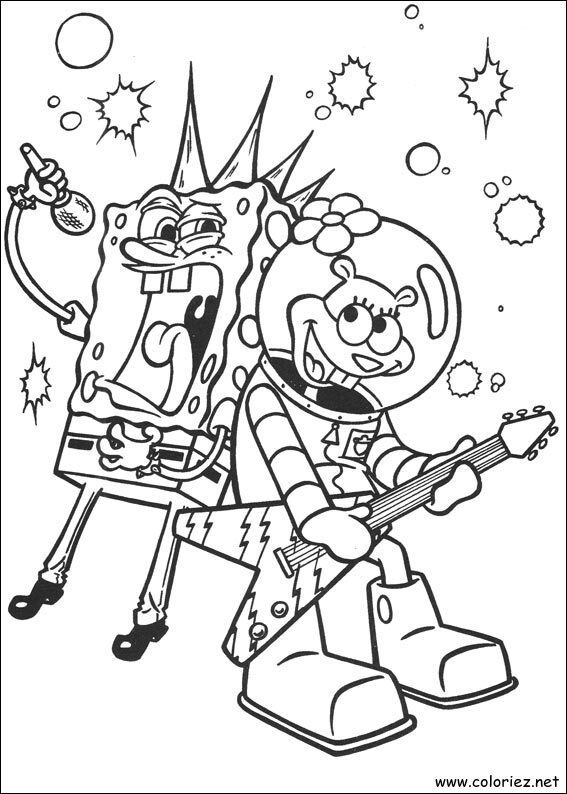 Coloriage de Bob l'éponge à imprimer !