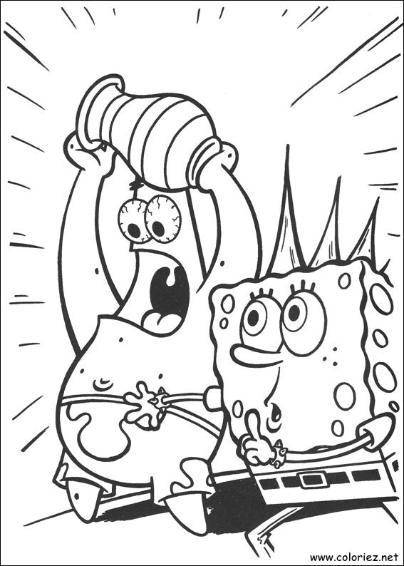 Coloriage de Bob l'éponge à imprimer !
