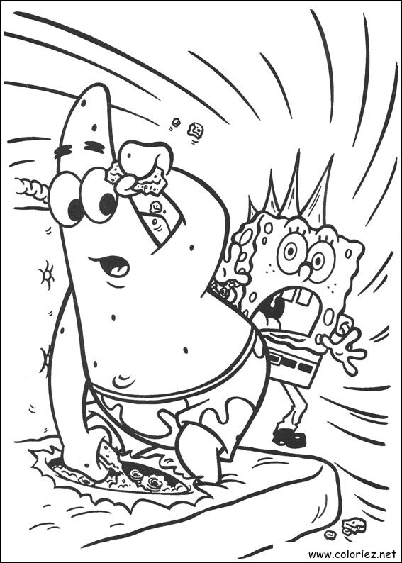 Coloriage de Bob l'éponge à imprimer !