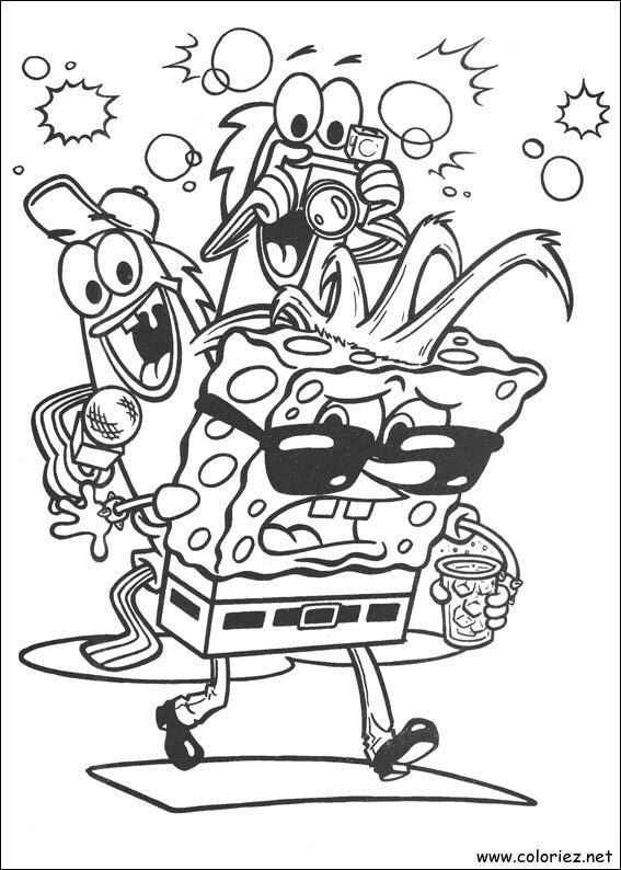Coloriage de Bob l'éponge à imprimer !