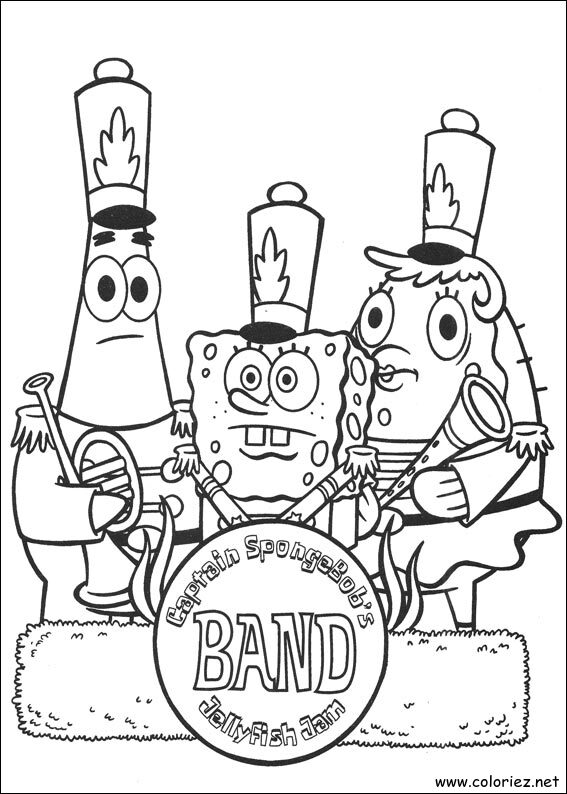 Coloriage de Bob l'éponge à imprimer !