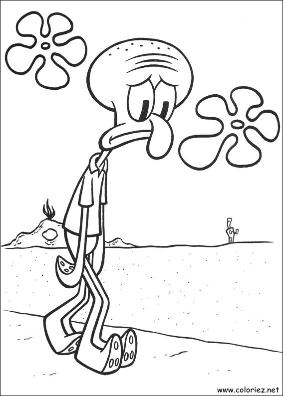 Coloriage de Bob l'éponge à imprimer !
