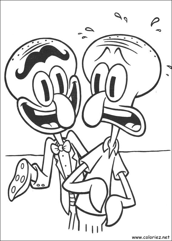 Coloriage de Bob l'éponge à imprimer !