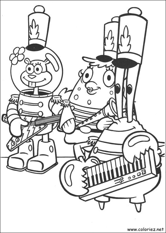 Coloriage de Bob l'éponge à imprimer !