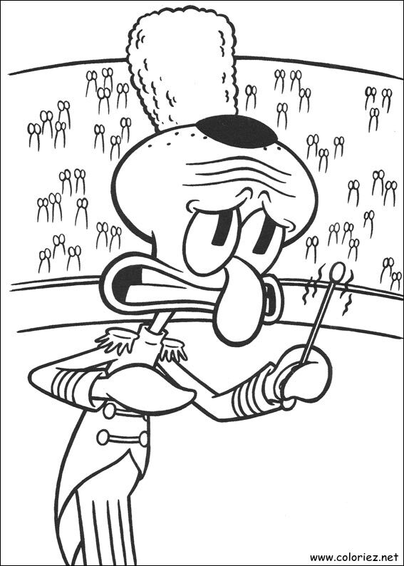 Coloriage de Bob l'éponge à imprimer !