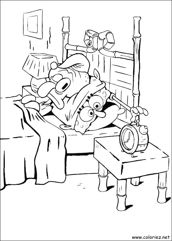 Coloriage de Bob l'éponge à imprimer !