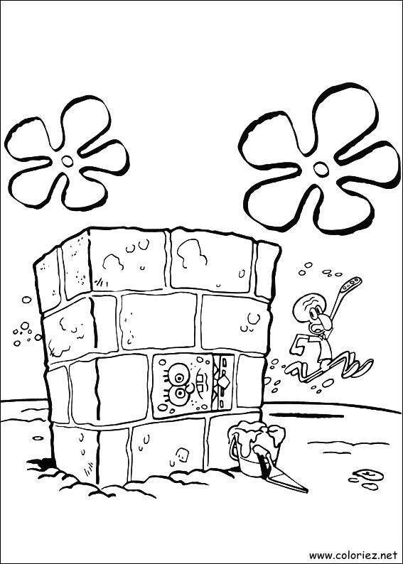 Coloriage de Bob l'éponge à imprimer !