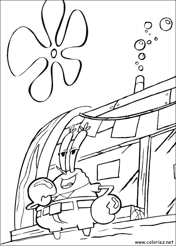 Coloriage de Bob l'éponge à imprimer !