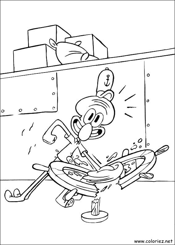 Coloriage de Bob l'éponge à imprimer !