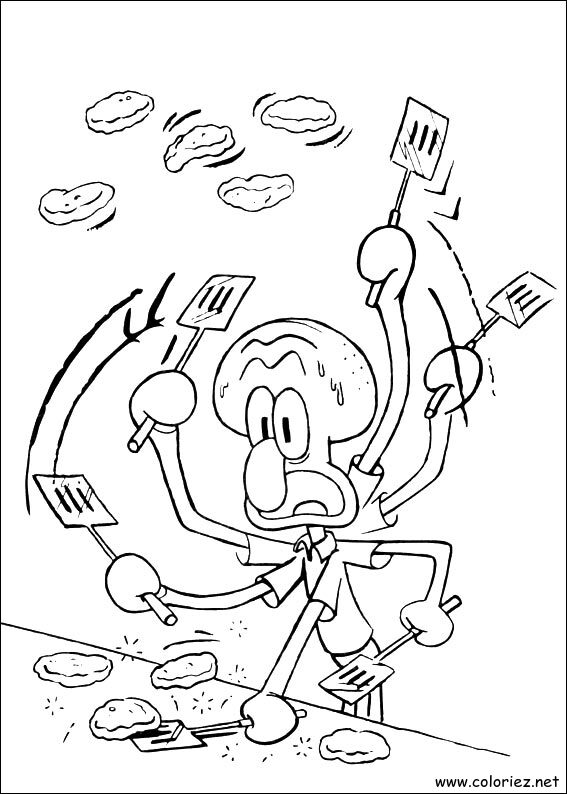 Coloriage de Bob l'éponge à imprimer !