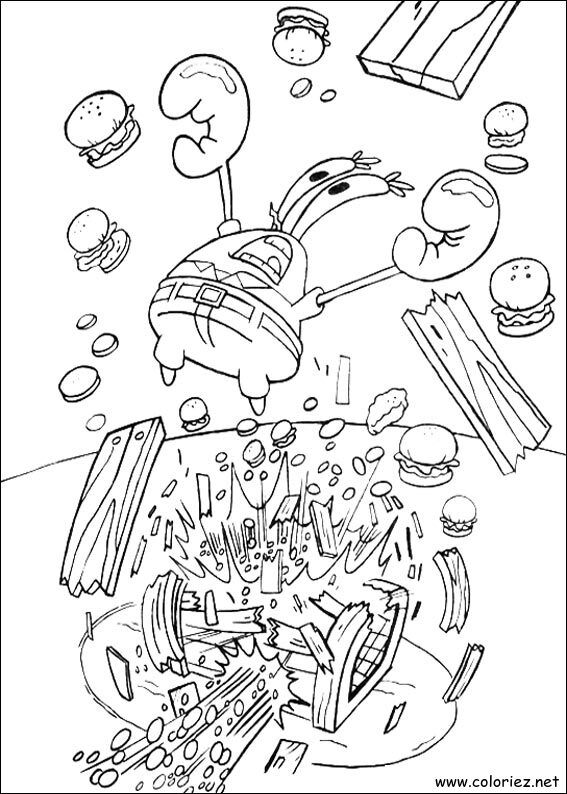 Coloriage de Bob l'éponge à imprimer !