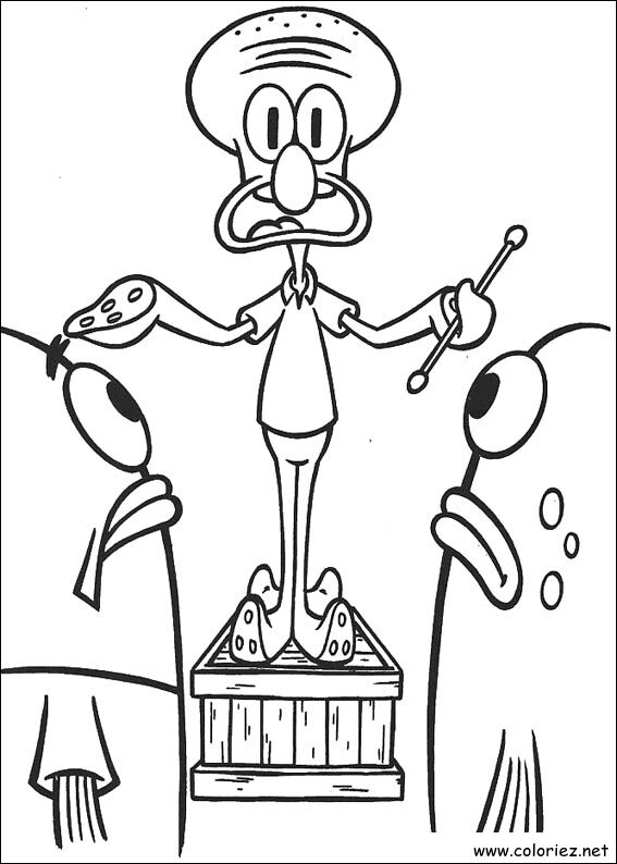 Coloriage de Bob l'éponge à imprimer !