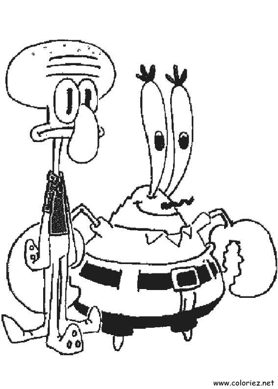 Coloriage de Bob l'éponge à imprimer !