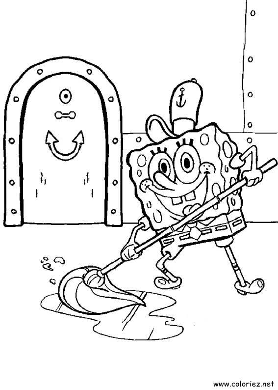 Coloriage de Bob l'éponge à imprimer !