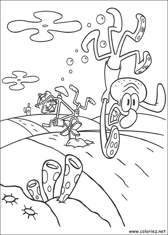 Coloriage de Bob l'éponge à imprimer !