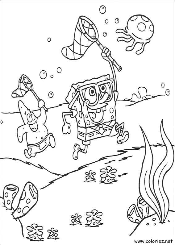Coloriage de Bob l'éponge à imprimer !