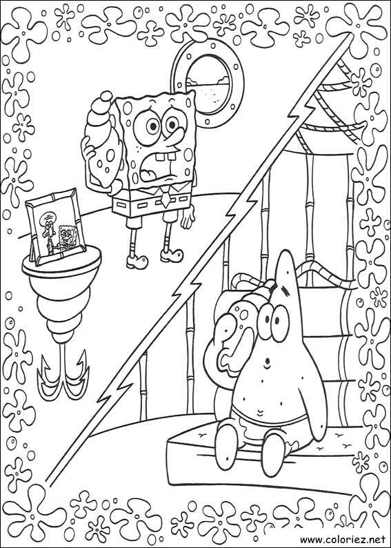 Coloriage de Bob l'éponge à imprimer !