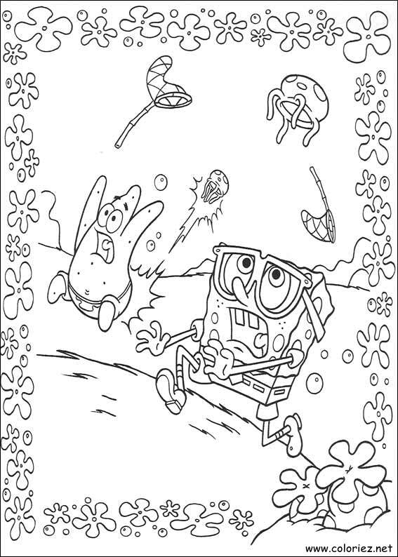 Coloriage de Bob l'éponge à imprimer !