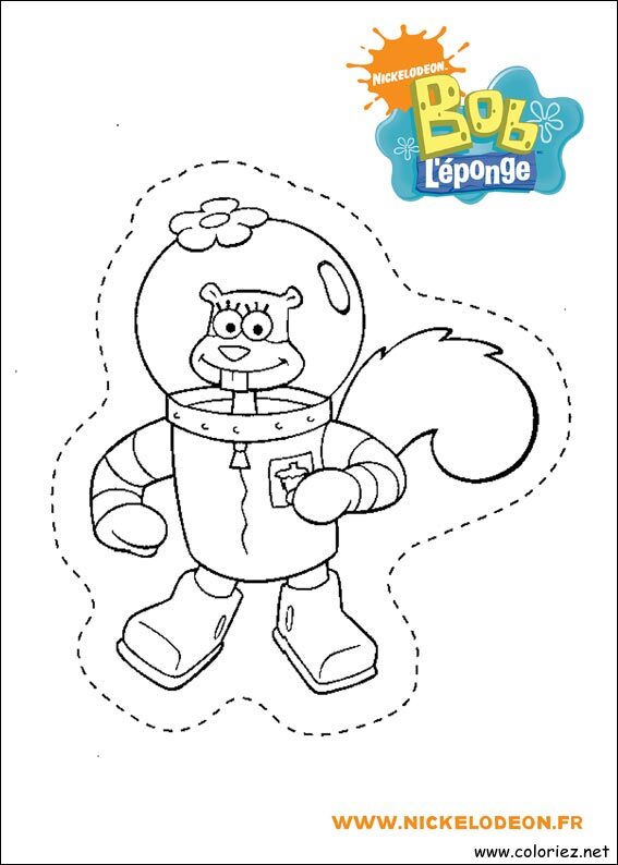 Coloriage de Bob l'éponge à imprimer !