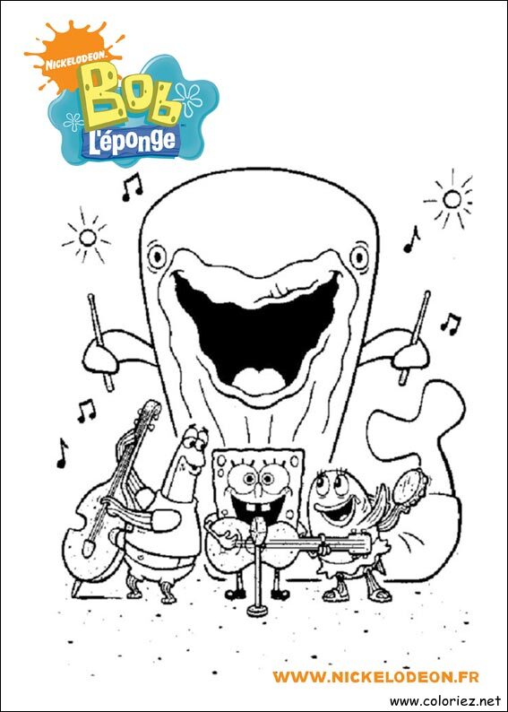 Coloriage de Bob l'éponge à imprimer !