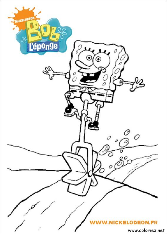 Coloriage de Bob l'éponge à imprimer !