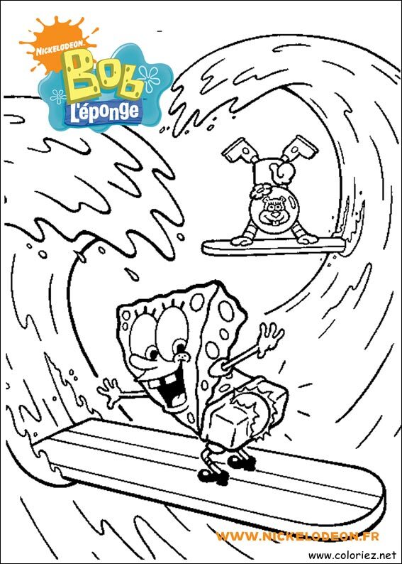 Coloriage de Bob l'éponge à imprimer !