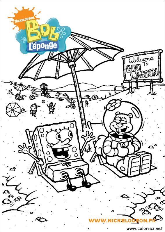 Coloriage de Bob l'éponge à imprimer !