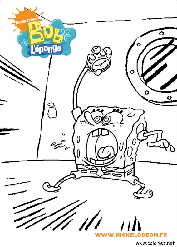 Coloriage de Bob l'éponge à imprimer !