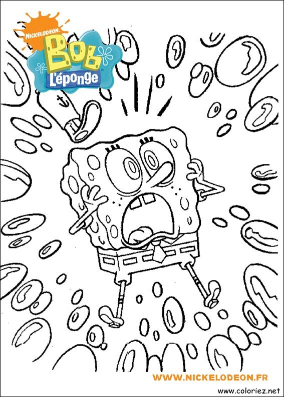 Coloriage de Bob l'éponge à imprimer !