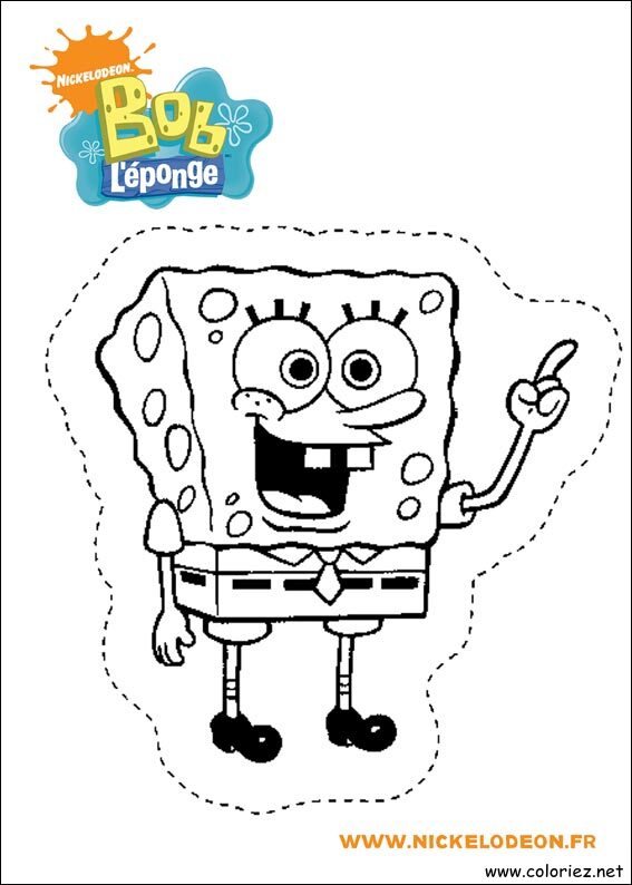 Coloriage de Bob l'éponge à imprimer !