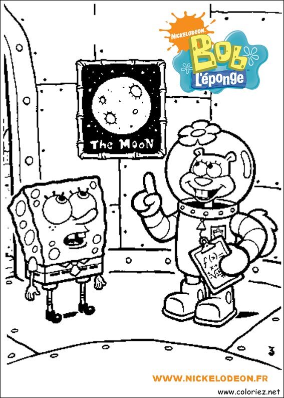 Coloriage de Bob l'éponge à imprimer !