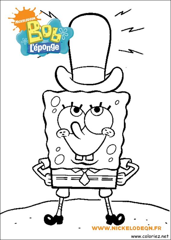 Coloriage de Bob l'éponge à imprimer !