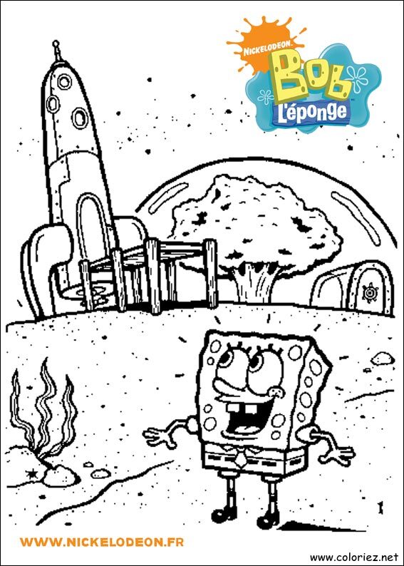 Coloriage de Bob l'éponge à imprimer !