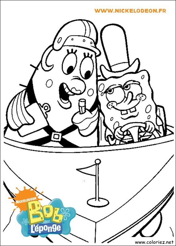 Coloriage de Bob l'éponge à imprimer !
