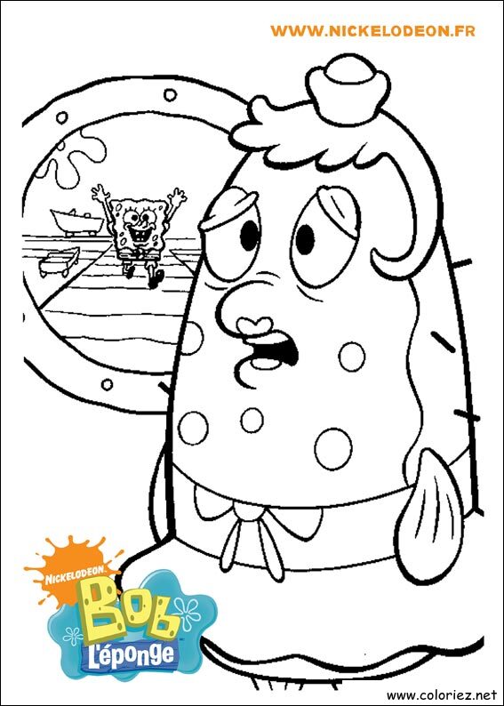 Coloriage de Bob l'éponge à imprimer !