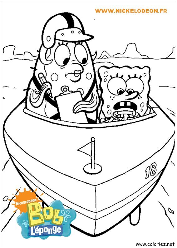 Coloriage de Bob l'éponge à imprimer !